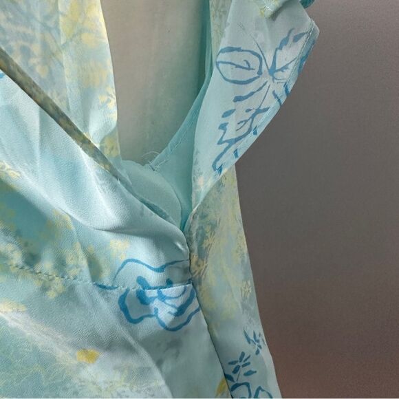 Apostrophe petite vintage silky floral top with light sleeve size 12P - Picture 3 of 7